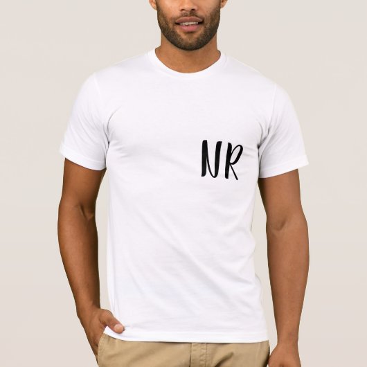 Moderne stijlvolle trendy ontwerp eerste letter mo t-shirt (Voorkant)