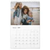 Moderne Stijlvolle Trendy Script Familie Foto Maan Kalender (Jan 2027)