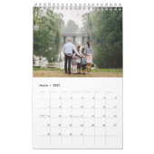 Moderne Stijlvolle Trendy Script Familie Foto Maan Kalender (Mar 2027)