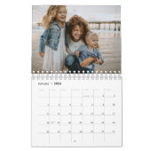 Moderne stijlvolle trendy script familie foto maan kalender (Jan 2026)