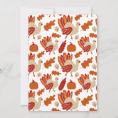 Moderne stijlvolle Turkije Thanksgiving uitnodigin Kaart (Achterkant)