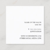 Moderne stijlvolle turquoise witte strepen pastelh vierkante visitekaartje (Achterkant)