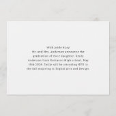 Moderne stijlvolle typografie Afstuderen foto Aankondiging (Achterkant)