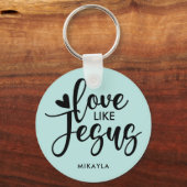 Moderne, stijlvolle Typografie als Jezus | Naam Sleutelhanger (Voorkant)