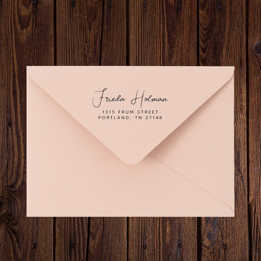 Moderne Stijlvolle Typografie Script Retouradres Rubberstempel