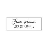 Moderne Stijlvolle Typografie Script Retouradres Rubberstempel (Afrduk)