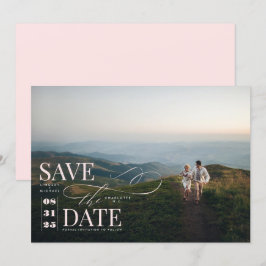 Moderne stijlvolle typografie Sparen de Foto van d Save The Date
