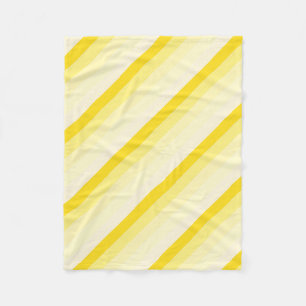 Moderne, stijlvolle Vanilla Yellow White Stripes T Fleece Deken
