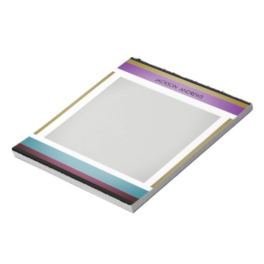 Moderne, stijlvolle, veelzijdige persoonlijke naam notitieblok (Linkerzijde)