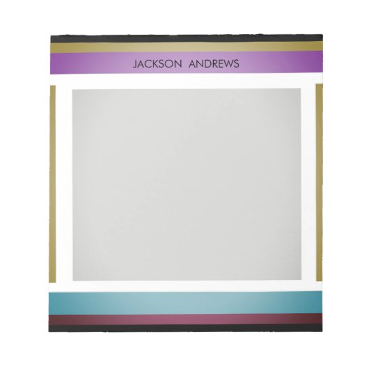 Moderne, stijlvolle, veelzijdige persoonlijke naam notitieblok (Voorkant)