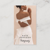 Moderne, stijlvolle, volledige foto eenvoudige fot visitekaartje (Voorkant)