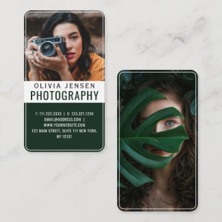 Moderne Stijlvolle Volledige Foto Eenvoudige Fotog Visitekaartje