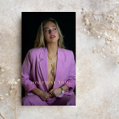 Moderne stijlvolle volledige verticale fotografie visitekaartje