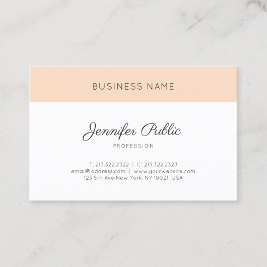 Moderne stijlvolle vormgeving elegant design Profe Visitekaartje (Voorkant)