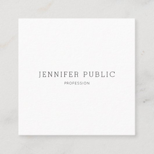 Moderne stijlvolle vormgeving met elegant design, vierkante visitekaartje (Voorkant)