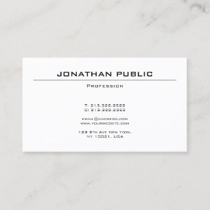 Moderne stijlvolle vormgeving met elegant design,  visitekaartje