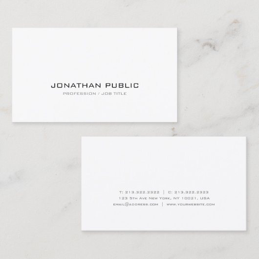 Moderne, stijlvolle vormgeving met geavanceerde Pr Visitekaartje (Voorkant / Achterkant)