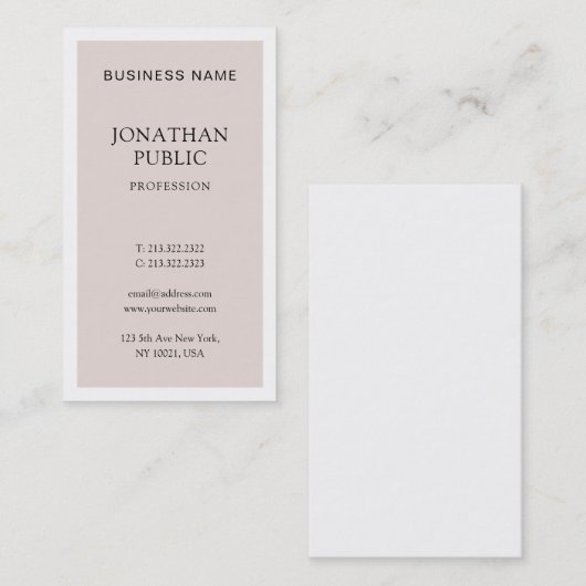 Moderne, stijlvolle vormgeving met modern design visitekaartje (Voorkant / Achterkant)