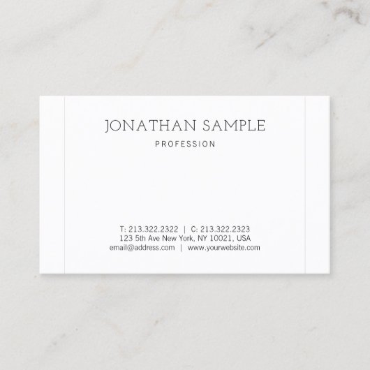 Moderne, stijlvolle vormgeving met professioneel d visitekaartje (Voorkant)