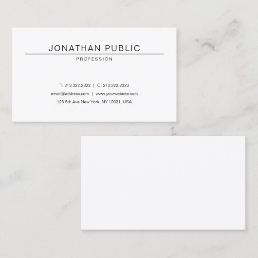 Moderne stijlvolle vormgeving, stijlvol design visitekaartje (Voorkant / Achterkant)