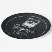 Moderne stijlvolle vrijgezellenfeest papieren bordje (Gekanteld)