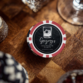 Moderne stijlvolle vrijgezellenfeest poker chips