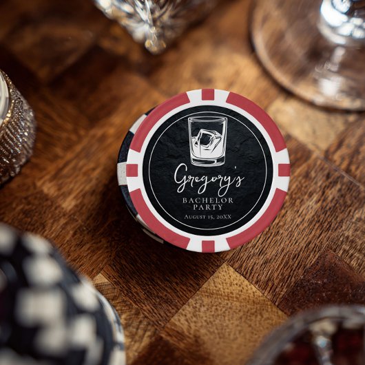 Moderne stijlvolle vrijgezellenfeest poker chips