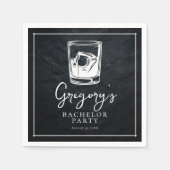 Moderne stijlvolle vrijgezellenfeest servet (Voorkant)