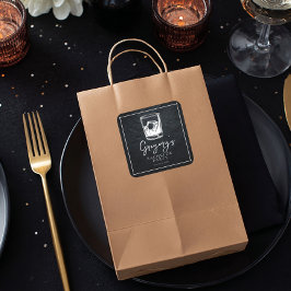 Moderne stijlvolle vrijgezellenfeest vierkante sticker