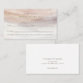 Moderne, stijlvolle, Waterverf Appointcard Afsprakenkaartje (Voorkant / Achterkant)