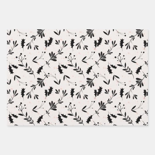 Moderne stijlvolle Waterverf botanische patronen Inpakpapier Vel (Voorkant 3)