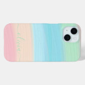 Moderne Stijlvolle Waterverf regenboog Monogram Case-Mate iPhone Case (Achterkant (horizontaal))