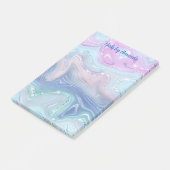 Moderne, stijlvolle Waterverf wervelmonogrammen Post-it® Notes (Schuin)