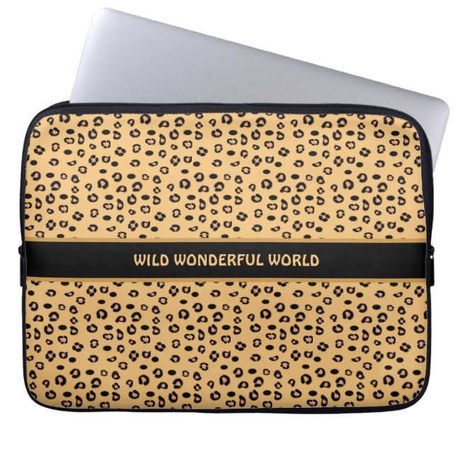 Moderne, stijlvolle, wilde tijgerpatroon laptop sleeve (Voorkant)