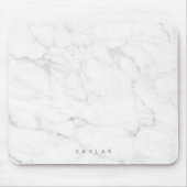 Moderne stijlvolle witte en grijze Marmer - aangep Muismat (Voorkant)