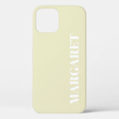 Moderne stijlvolle witte monogramnaam Case-Mate iPhone case (Achterkant)