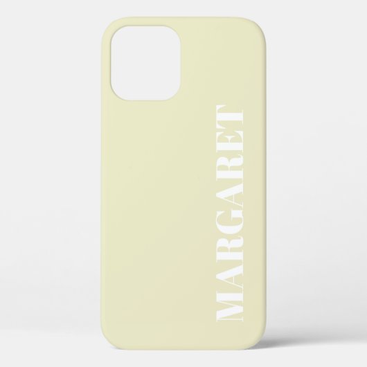Moderne stijlvolle witte monogramnaam  Case-Mate iPhone case (Achterkant)