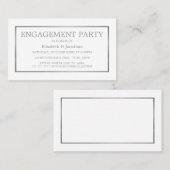 Moderne, stijlvolle, witte/zilver-servicetag visitekaartje (Voorkant / Achterkant)