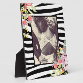 Moderne, stijlvolle zebra strepen foto lijst fotoplaat (Zijkant)