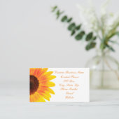 Moderne stijlvolle zonnebloem visitekaartje (Staand voorkant)