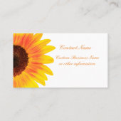 Moderne stijlvolle zonnebloem visitekaartje (Achterkant)