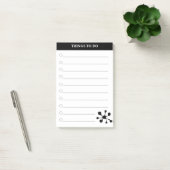 Moderne stijlvolle zwart en wit gelinieerde Dingen Post-it® Notes (Kantoor)