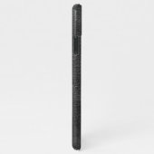 Moderne stijlvolle zwart lederen gouden folie mono iPhone hoesje (Rechterkant)