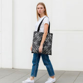 Moderne stijlvolle zwart-wit Abstracte kunstvormen Tote Bag