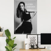 Moderne stijlvolle zwart-wit foto poster (Thuiskantoor)