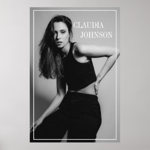 Moderne stijlvolle zwart-wit foto poster