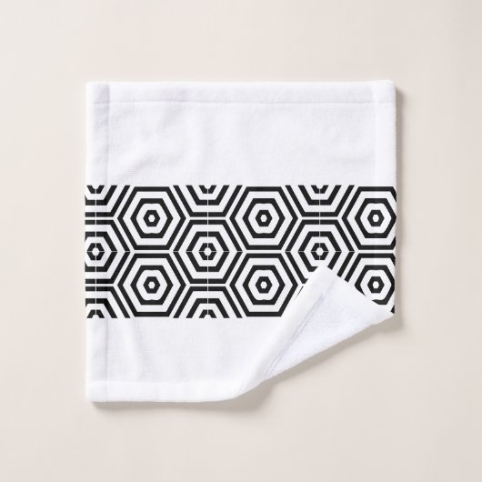 Moderne stijlvolle zwart-witte badkamer bad handdoek (Wasdoekje)