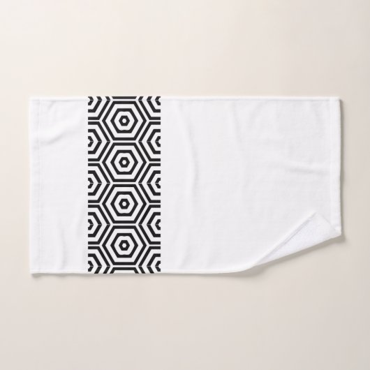 Moderne stijlvolle zwart-witte badkamer bad handdoek (Handdoek)