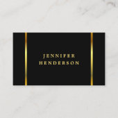 Moderne, stijlvolle, zwarte en goudprofessionele c visitekaartje (Voorkant)