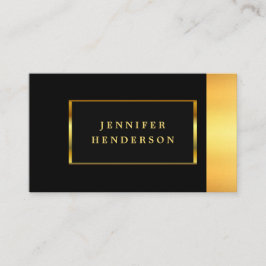 Moderne, stijlvolle, zwarte en goudprofessionele c visitekaartje